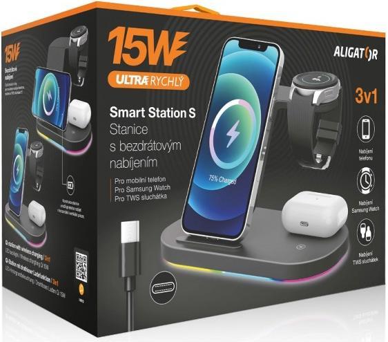 Produktbild Aligator Smart Station S Mobile phone/Smartphone USB Type-C (15 W)