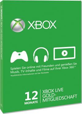 Produktbild Microsoft Xbox Live 12 Monate Gold Card, -D- (Xbox 360)
