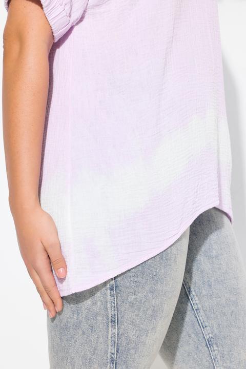 Immagine prodotto Ulla Popken Maglia in mussola dal taglio oversize con scollo a V e mezze maniche (54)