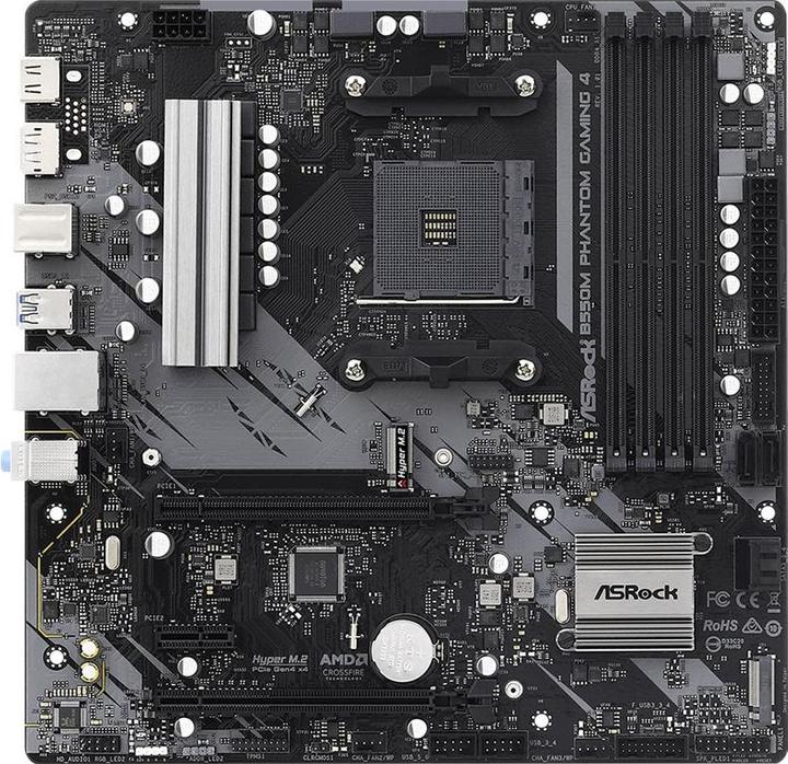 Productafbeelding AsRock B550M Phantom Gaming 4 (AM4, AMD B550, mATX)