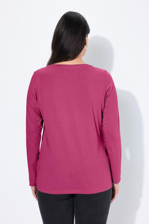 Produktbild Ulla Popken Shirt, Slim, V-Ausschnitt, Langarm (42, 44)