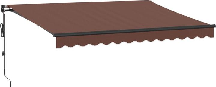 Actual product image vidaXL Markise Gelenkarmmarkise Sonnenmarkise Automatisch Braun 350x250cm (3.50 m)