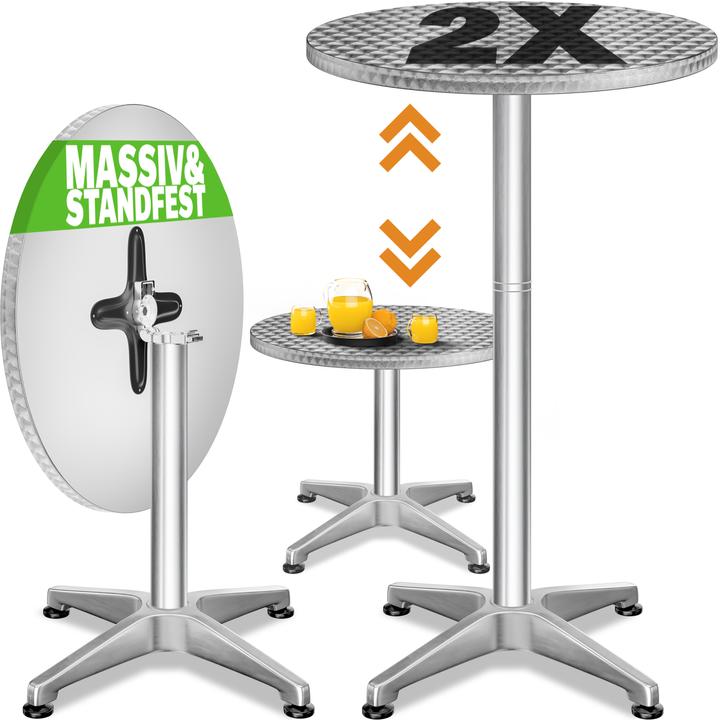 Image du produit Casaria 2x tables hautes pliantes (60 cm)