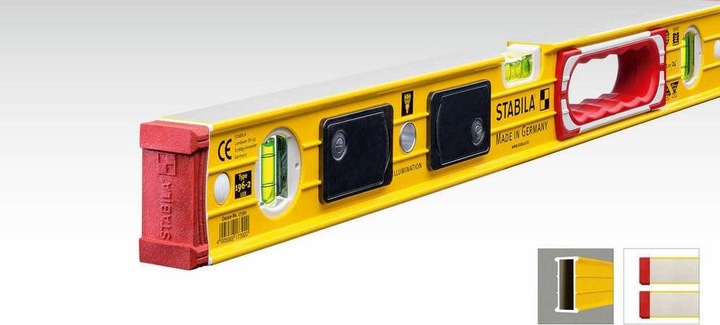 Immagine prodotto Stabila Livella a bolla d'aria Tipo 196-2 LED (122 cm)