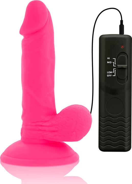 Actual product image Diversia Flexible Vibrating Dildo 17 cm - Pink