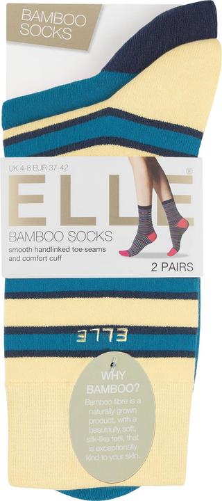 Produktbild Elle 2er Pack Bambus Socken Uni & Gemustert (2er Pack, 37 - 42)