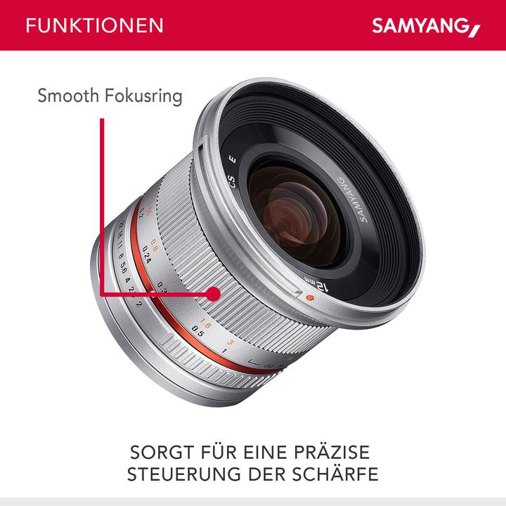 Produktbild Samyang 12mm f/2 NCS CS Fujifilm XF (Fujinon XF, APS-C / DX)