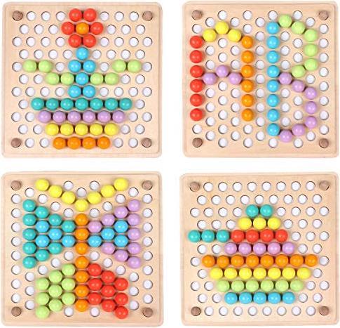 Actual product image Activity Board Wooden toys, clip beads puzzle board games, maths learning toys