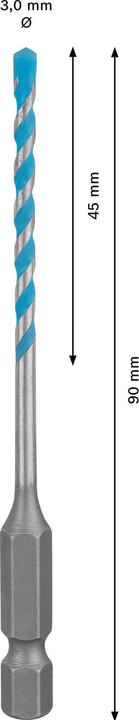 Actual product image Bosch Professional Zubehör Expert HEX-9 MultiConstruction (3.0 millimetre)