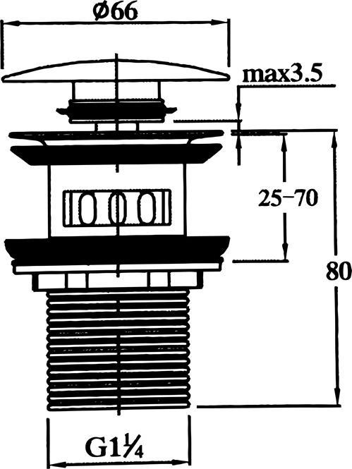 Produktbild Thema_lux Bottom Valve Cd-W001 Ss Click Big