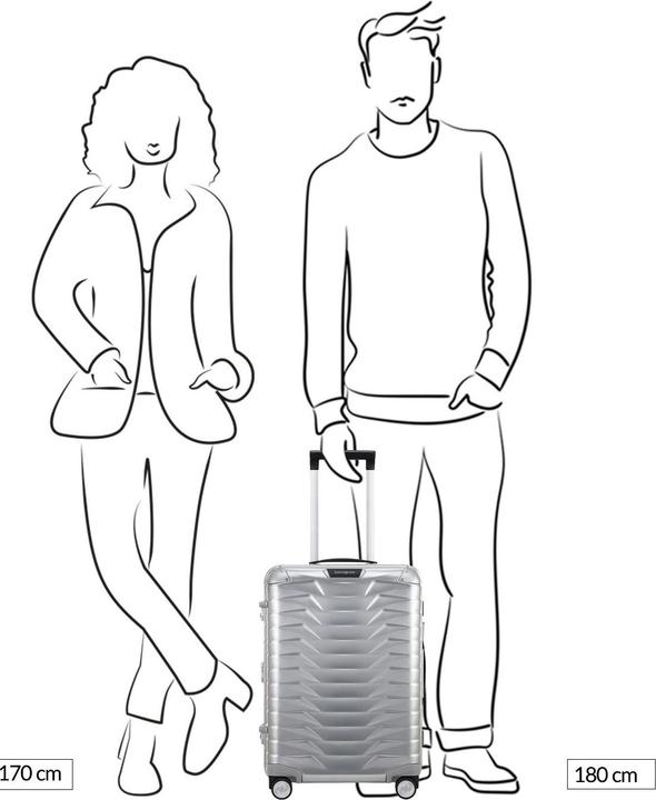 Produktbild Samsonite Proxis Alu Trolley mit 4 Rollen 55cm (40 l)