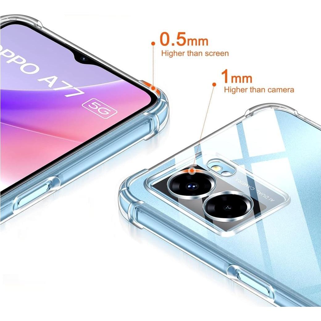 Thumbnail - Screenguard Oppo A77 5G Hülle Crystal Soft Airbag Bumper (Oppo A77 5G), Smartphone Hülle, Transparent