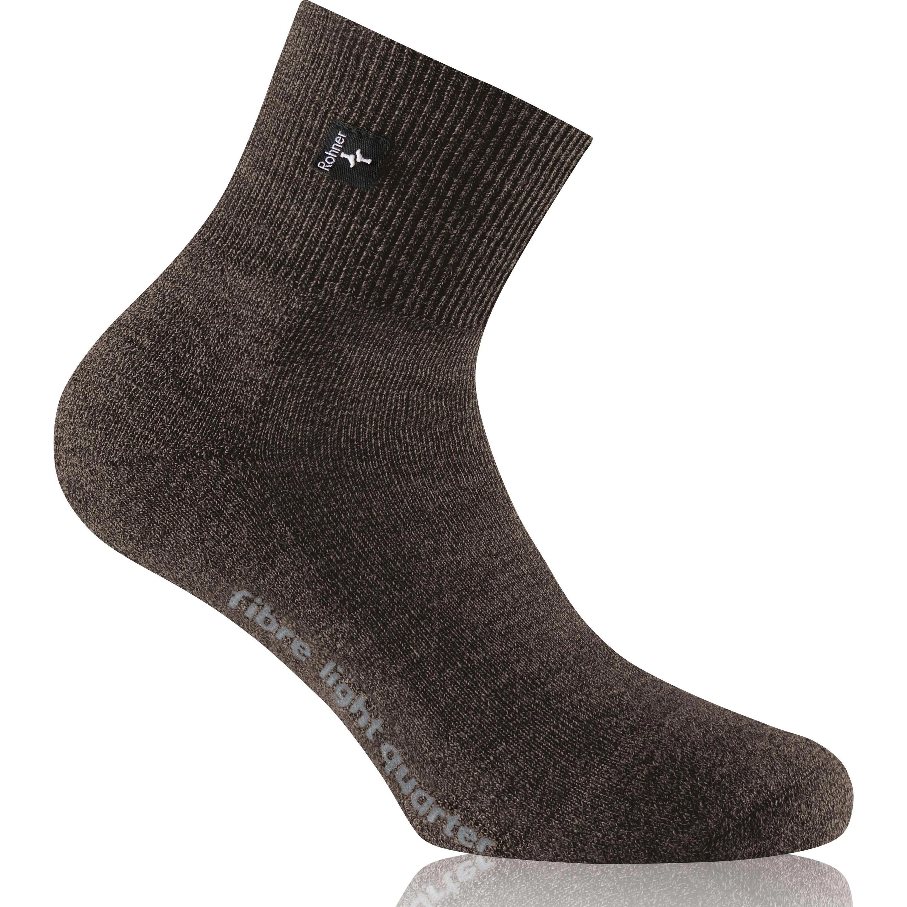 Rohner, Unisex, Sportsocken, Fibre Light Quarter (47 - 49), Braun