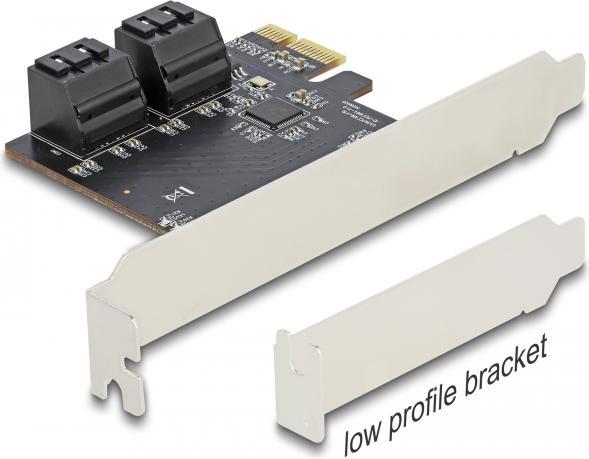 Produktbild Delock 90010 - PCIe x1> 4x SATA Low Profile - Serial ATA - SATA