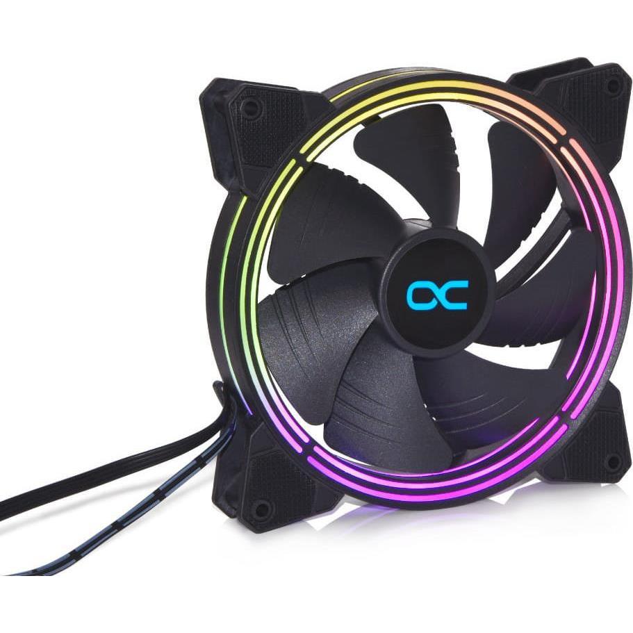 Alphacool Eiszyklon Aurora LUX PRO Digital RGB (140x140x25mm) (140 mm, 1 x), PC Lüfter, Schwarz