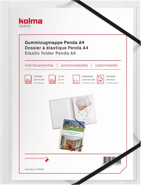 Produktbild Kolma Gummizugmappe Vario A4 farblos (A4, 1x)