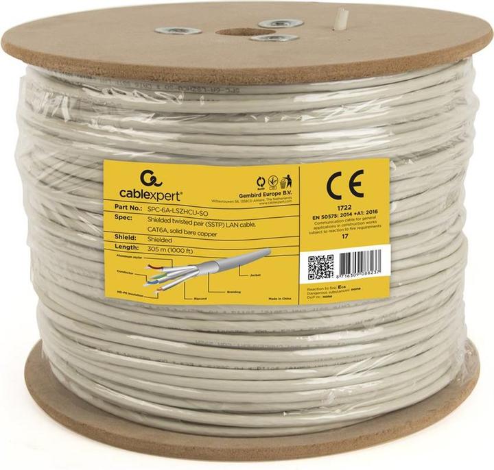 Actual product image Gembird SPC-6A-LSZHCU-SO SFTP so (SFTP, CAT6a, 305 m)
