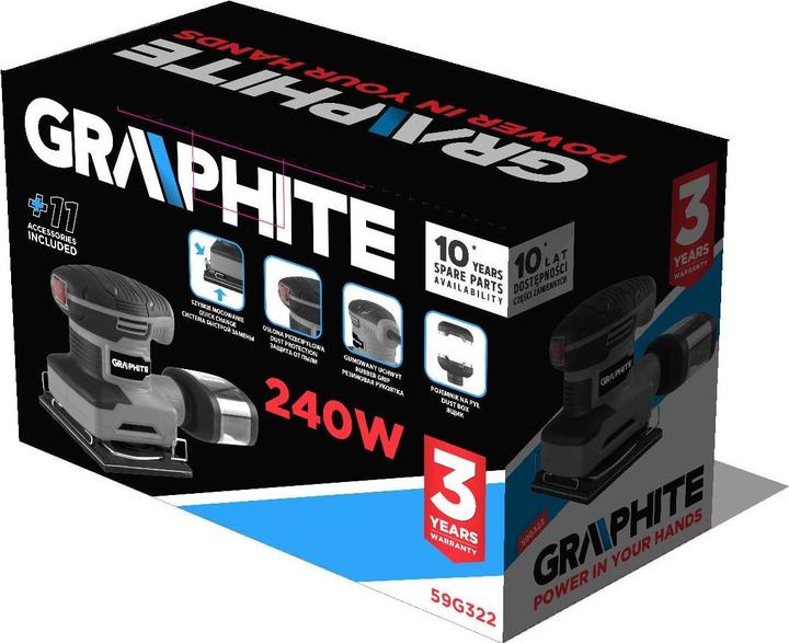 Actual product image Graphite Particle grinding 240 W, 110 x 100 mm foot (Sander, 240 W)