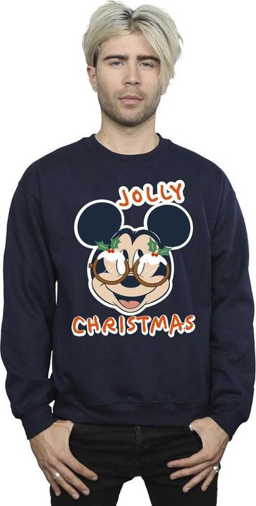 Immagine prodotto Disney Mickey Mouse Jolly Christmas Glasses Felpa Uomo (4XL)