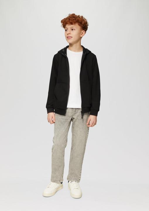 Produktbild S.Oliver Sweatshirt Jacke Sweatshirt-Jacke mit Print an Kapuze (134, 140)