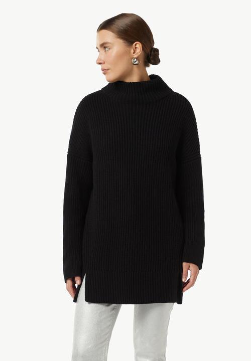 Produktbild Comma Strickpullover Langer Strickpullover mit Stehkragen (34)