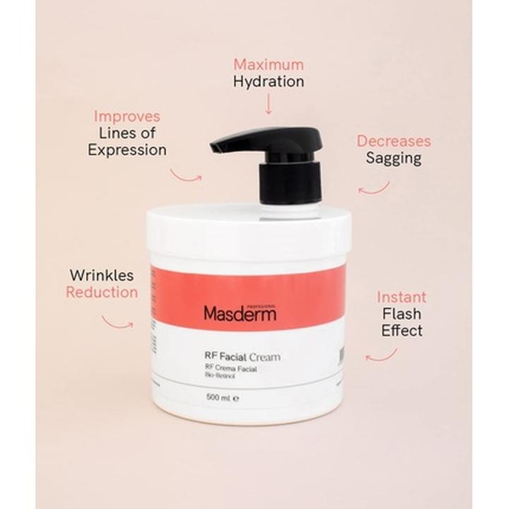 Immagine prodotto Masderm Crema viso ad ultrasuoni Crema viso idratante ad alta frequenza Crema viso antirughe all'acido (500 ml, Crema da giorno)