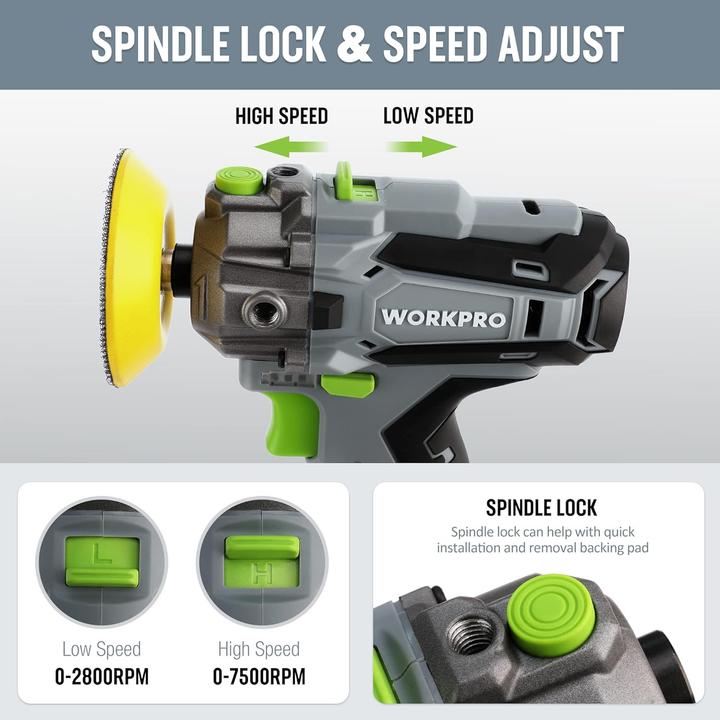 Actual product image Workpro Akku-Poliermaschine (Eccentric polisher)