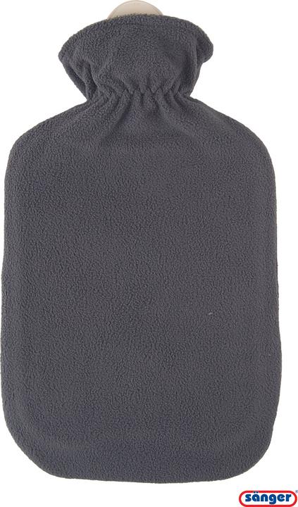Sänger Hot Water Bottle Natural Rubber with Fleece Cover 2l Grey Btl (2 l)