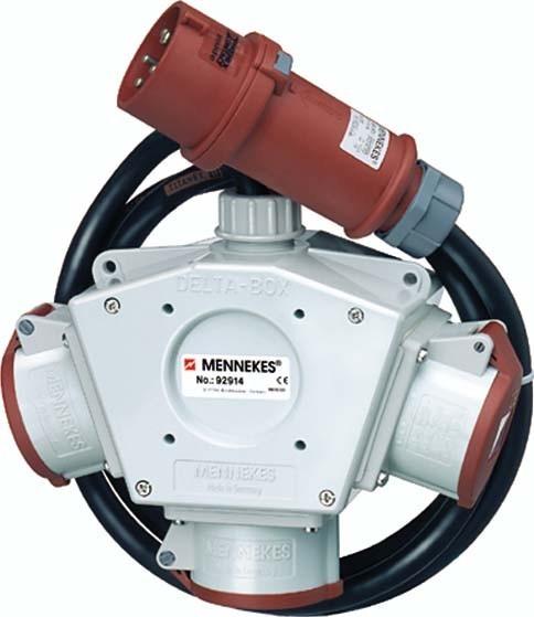 Produktbild Mennekes MEN 92914 Steckdosenkombination DELTA-Box (3 x, CEE 32/5)