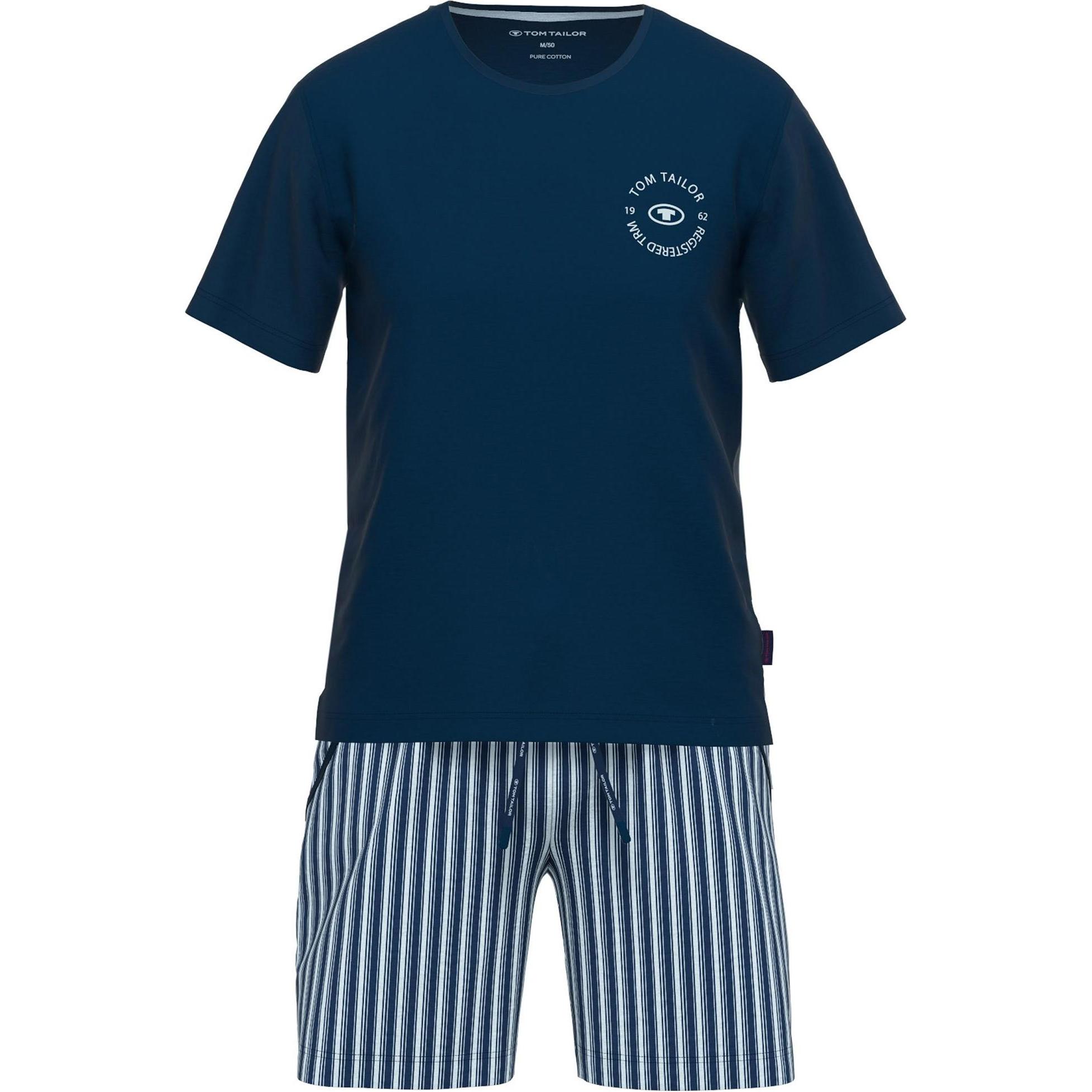 Tom Tailor, Herren, Pyjama, Pyjama Casual Bequem sitzend Shorty Kilkenny, Mehrfarbig, (XL)