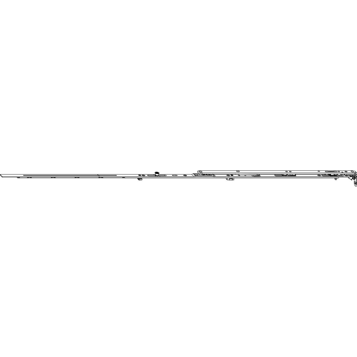 Maco, Türbeschlag + Scharnier, MM Winkelbandschere mit Sparlüftung 1iS Gr. 1300 silber links (211903)