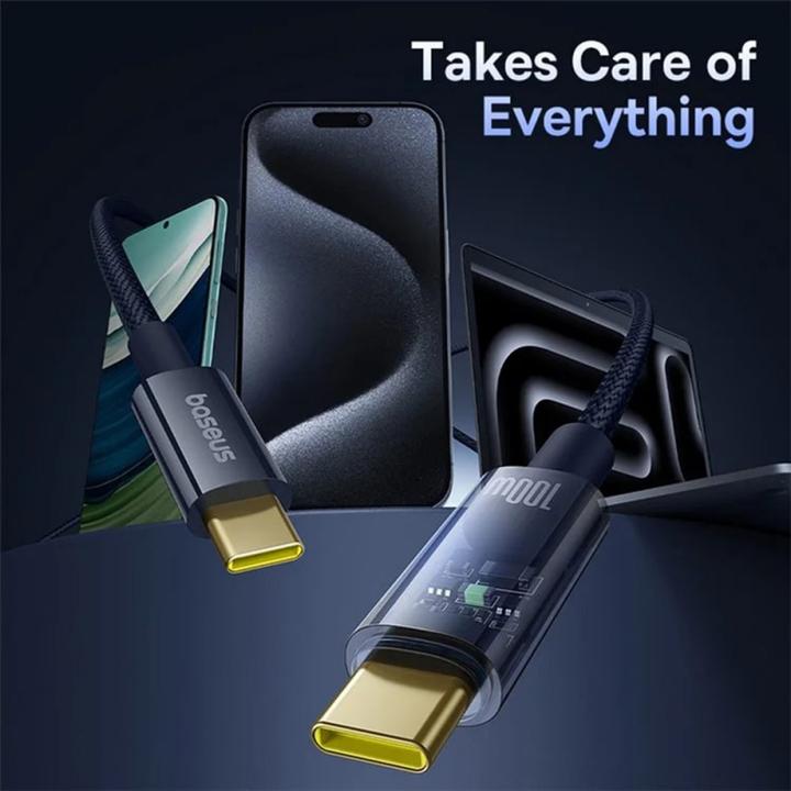 Produktbild Baseus USB-C to USB-C Cable Explorer, 100W, 5A, 1m, Navy (1 m, 100 W)