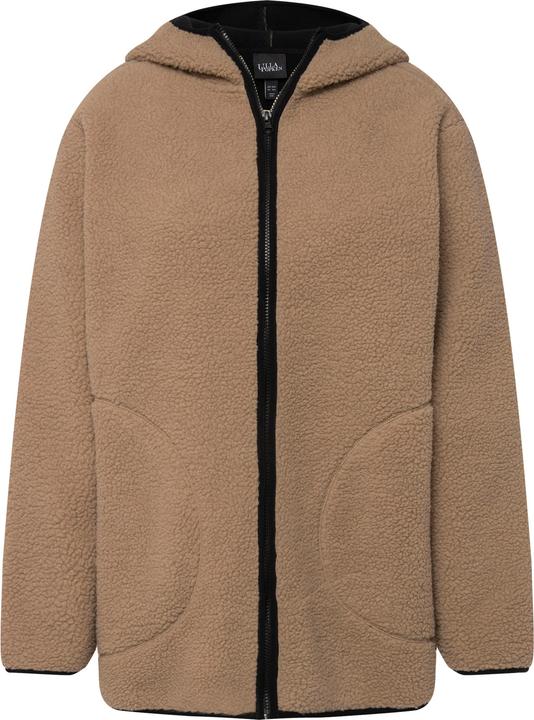 Immagine prodotto Ulla Popken Giacca di teddy con cappuccio, tasche con zip e impunture (54)
