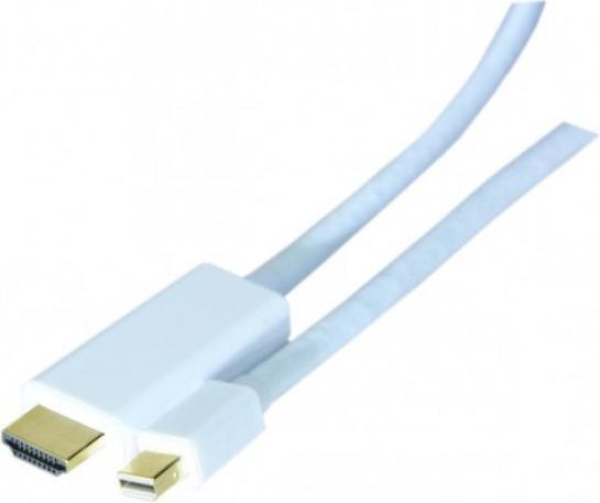 Produktbild Exertis Connect Mini DisplayPort 1.2 Adapterkabel, Mini DisplayPort St. / HDMI St., weiß, 2,0 m All-in-One-Kabel (2 m)