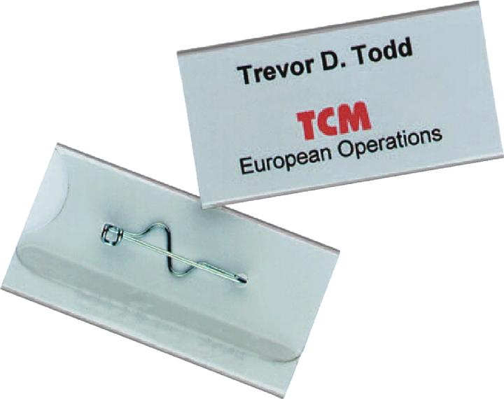 Actual product image Durable Name badge with pin
