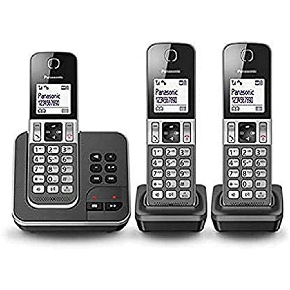 Panasonic KX-TGD323 - Trio DECT telefoon - Antwoordapparaat - Zwart, Telefon, Schwarz
