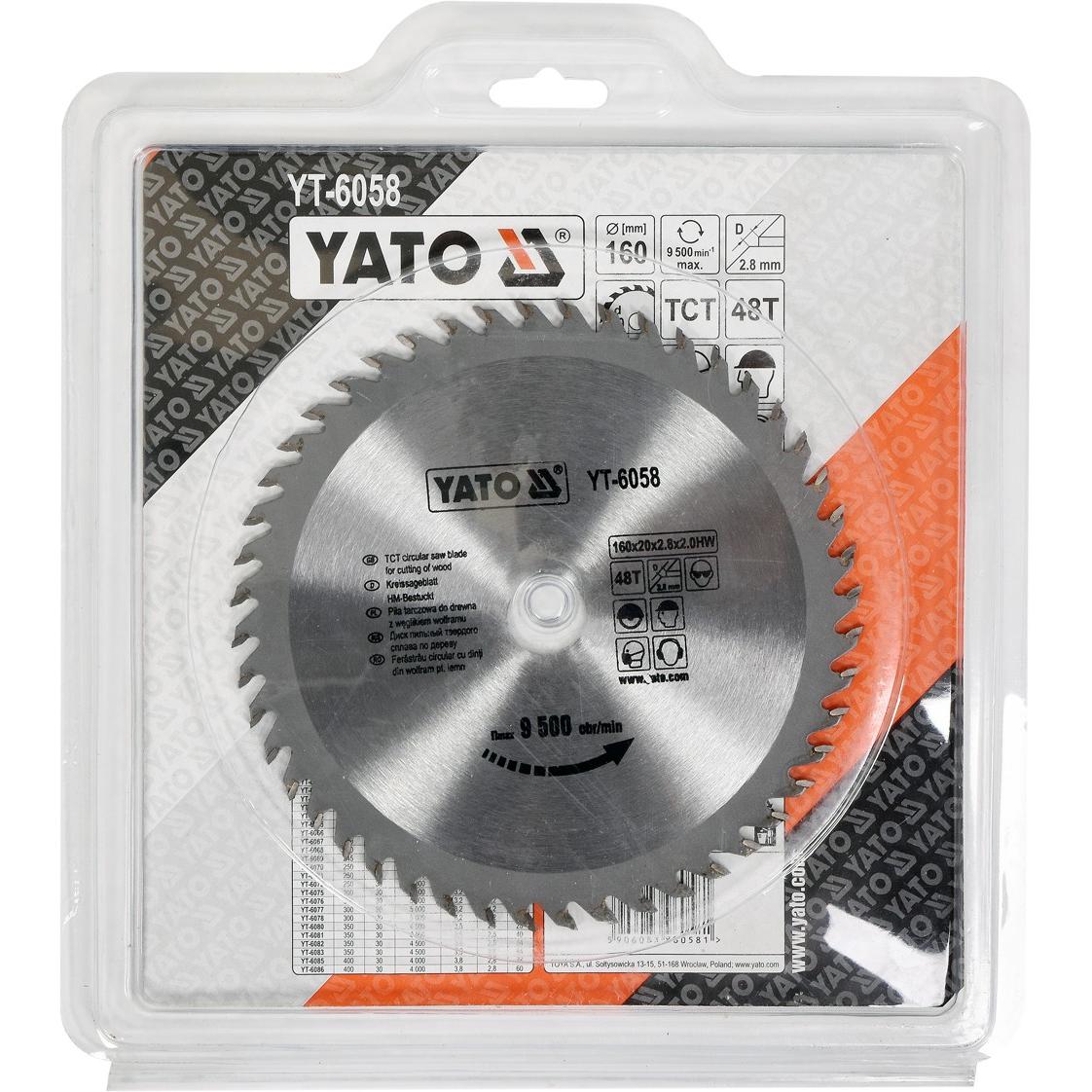 Thumbnail - Yato, Sägeblatt, YT-6058 Kreissägeblatt (e)