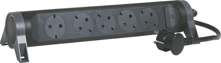 Productafbeelding Legrand Roterende stekkerdoos 5x stopcontact, 1,5m kabel Zwart 694532 (5 x, CEE 7/3, CEE 32/5, 1.50 m)