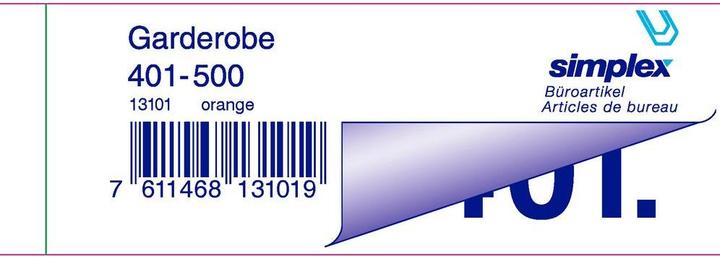 Actual product image Simplex Cloakroom blocks (100x)