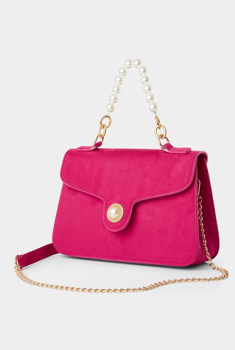 Actual product image Joe Browns Pearl Handle Bag with Clasp Closure