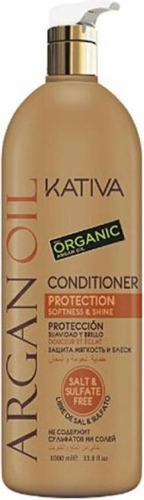 Image du produit Kativa Après-shampoing à l'huile d'argan, femmes, 1000 ml, Après-shampoing professionnel, cheveux secs (1000 ml)