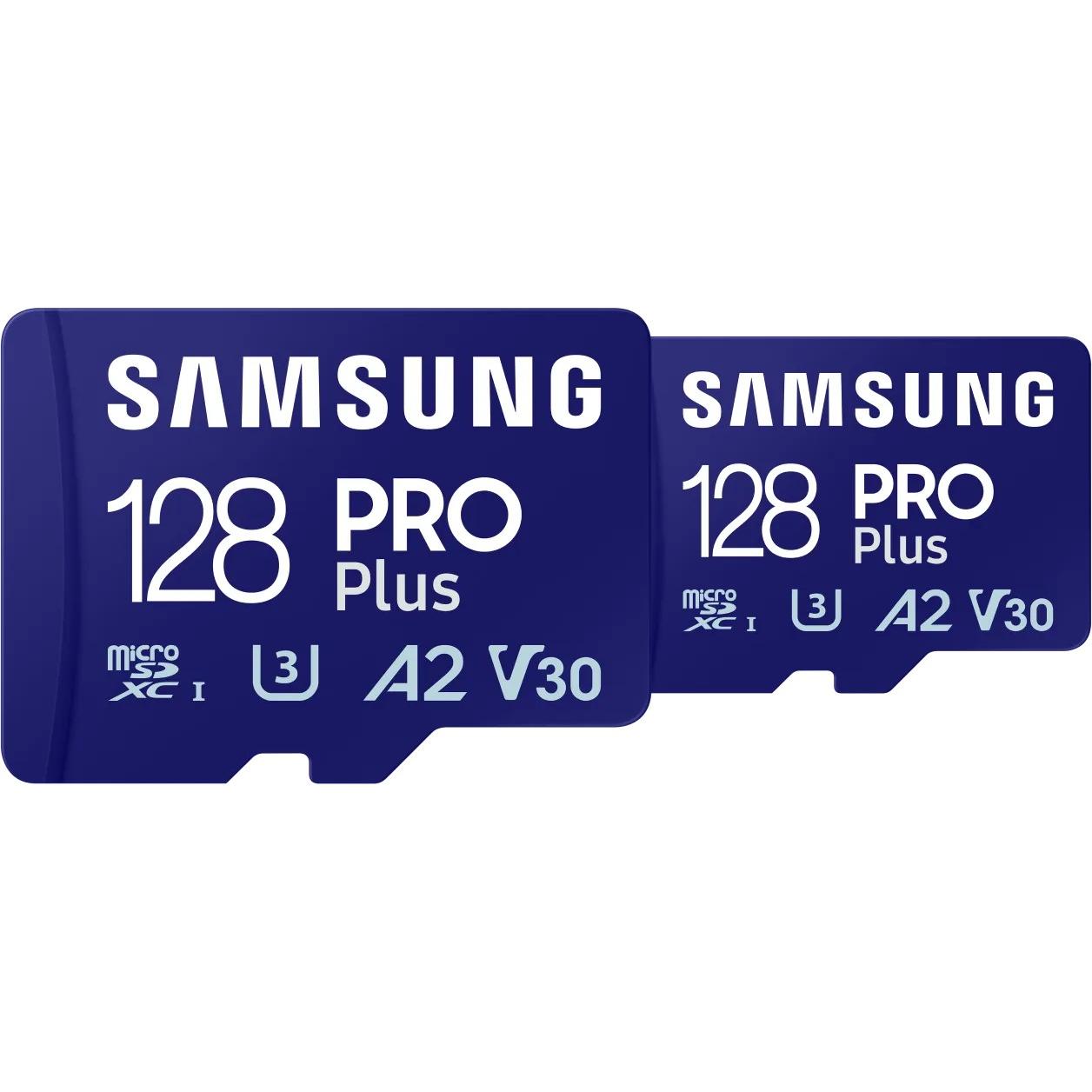 Samsung MicroSDXC PRO Plus 128 GB 130MB/s Duo Pack (128 GB, microSDXC), Speicherkarte
