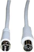 Actual product image E+P FK 25 2.5m F plug coax jack White coaxial cable (85 dB, Antenna cable)