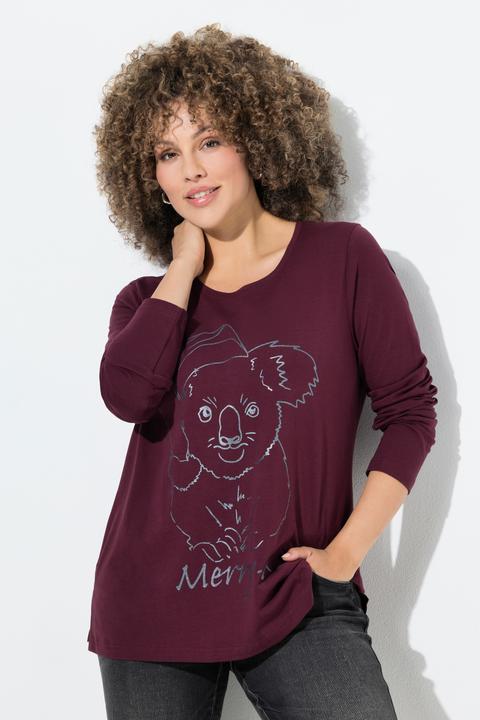 Produktbild Ulla Popken Shirt, Weihnachtsmotiv, Classic, Rundhals, Langarm (60)