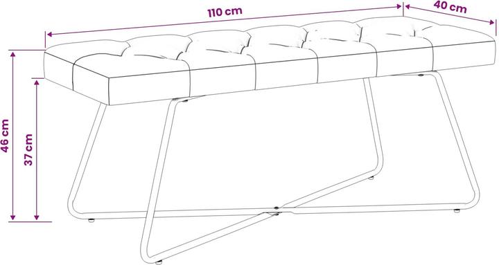 Produktbild vidaXL Moderne Bänke (110 cm)