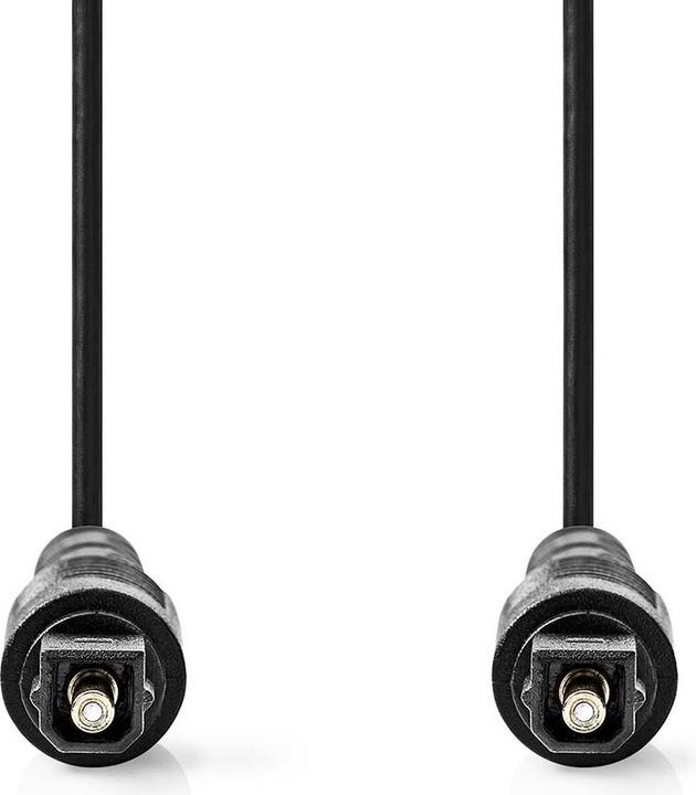 Productafbeelding Nedis Optische Audiokabel | Toslink Stekker | 3,00 m | Rond | PVC | Zwart | Lab (3 m, TOSLINK)
