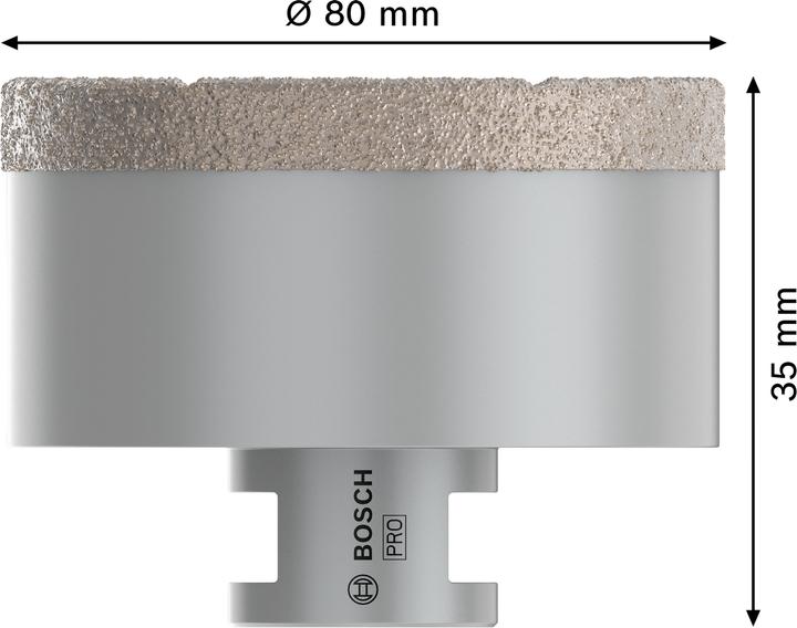 Produktbild Bosch Professional Zubehör PRO Core Cutter dry, 80 x 35 x 22,23 mm (80 mm)