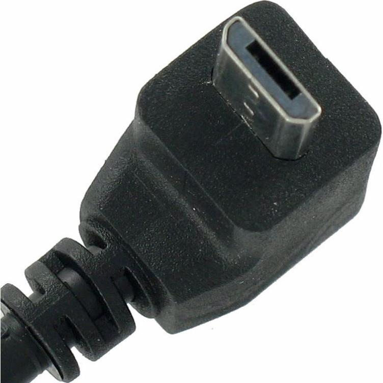 Thumbnail - AccuCell Micro-USB Ladekabel 12 Volt mit abgewinkeltem Stecker, Auto Adapter, Schwarz