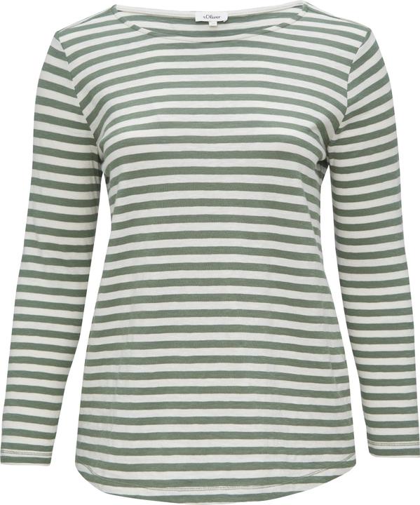 Immagine prodotto S.Oliver T-Shirt Geringeltes Langarmshirt aus Flammgarn mit Crew Neck (46)