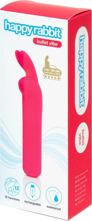 Actual product image Happy Rabbit Rechargeable Vibrating Bullet Pink